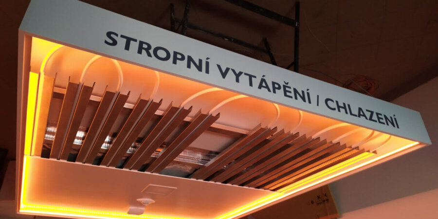 Systém stropního vytápění testujeme v práci i doma