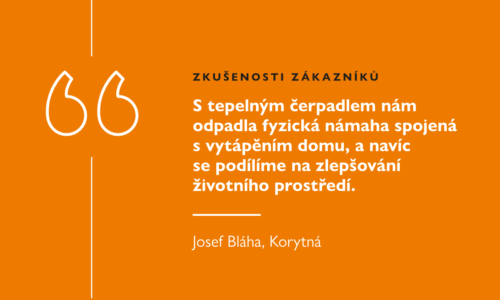 Získali jsme větší komfort při vytápění domu