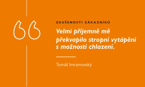 Stropní vytápění a chlazení v pražské vile