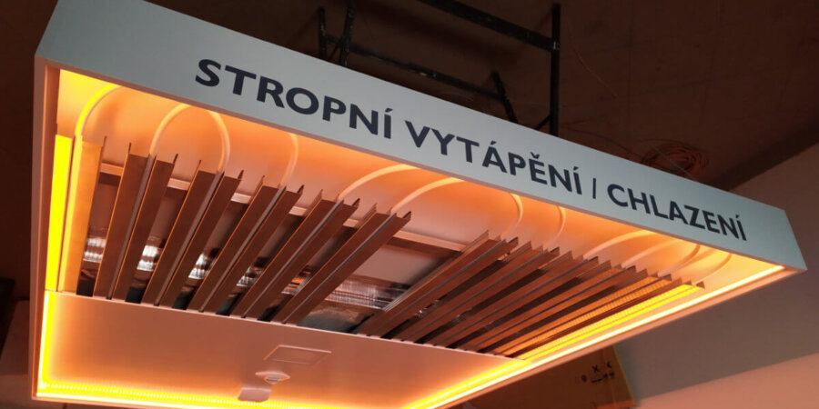 Systém stropního vytápění testujeme v práci i doma